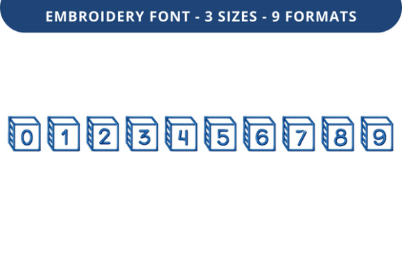 Corner Block Font 0 to 9