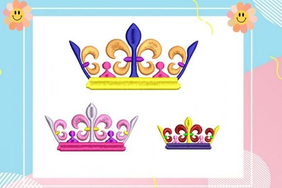 King Queen Multicolored Crown