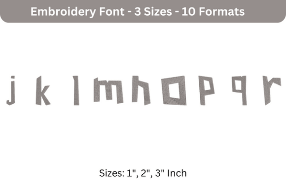 Paper Cuts Font Lower Case J to R