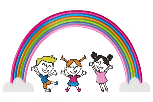 Rainbow with Children