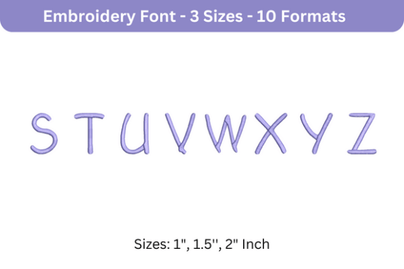 Second Grader Font Uppercase S to Z